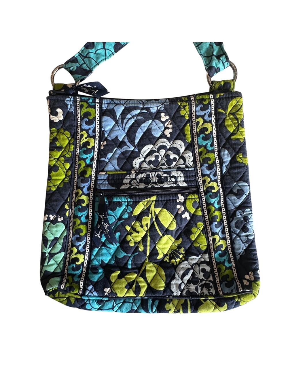 Vera Bradley Disney Parks Wheres Mickey Hipster Bag Floral Zip Crossbody Purse